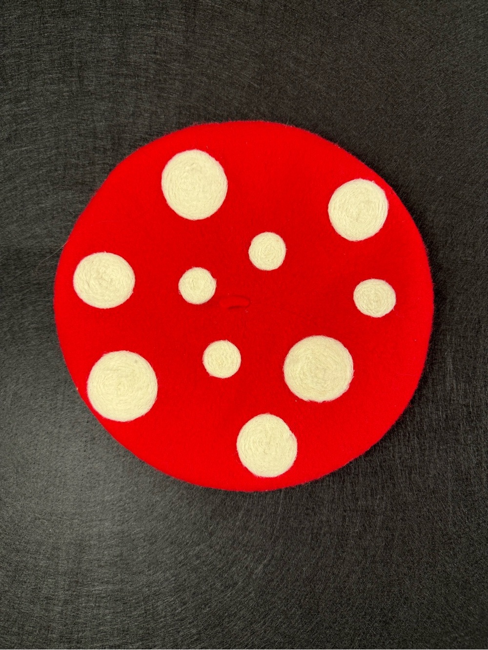Kids Red Polka Dot Beret Hat